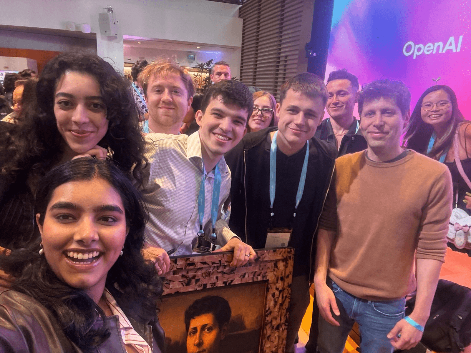 Our team with Sam Altman at the OpenAI GPT-5.5 launch party